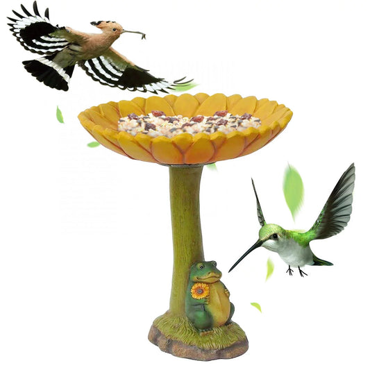 Clearance!  Bird Bath Bowl for Garden, Yard and Patio Decor, Multi-Purpose Bird Baths Tray Outdoors Standing Handmade Resin Wild Bird Feeders Resin Animal Ornaments