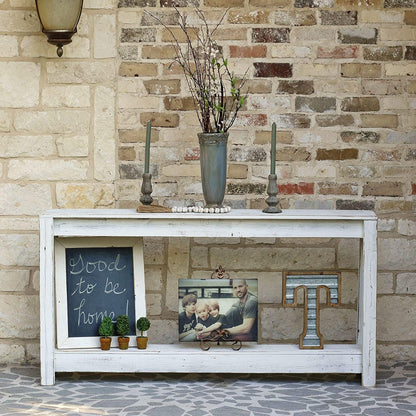 White Farmhouse Sofa Table