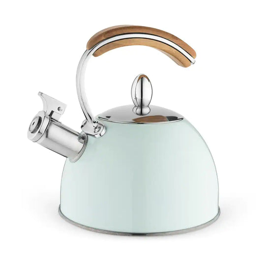 Pinky up Presley Pistachio 70 Oz. Tea Kettle, Stovetop Induction Stainless Steel Whistling Kettle